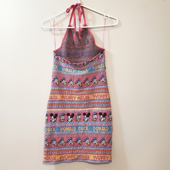 Zara x Disney - Mickey Mouse & Donald Duck Jacquard Halter Dress - Size S (NWT) - Picture 7 of 9
